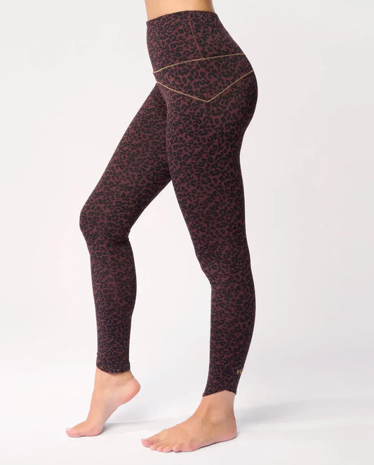 Legging de yoga léopard LUNA BROWN