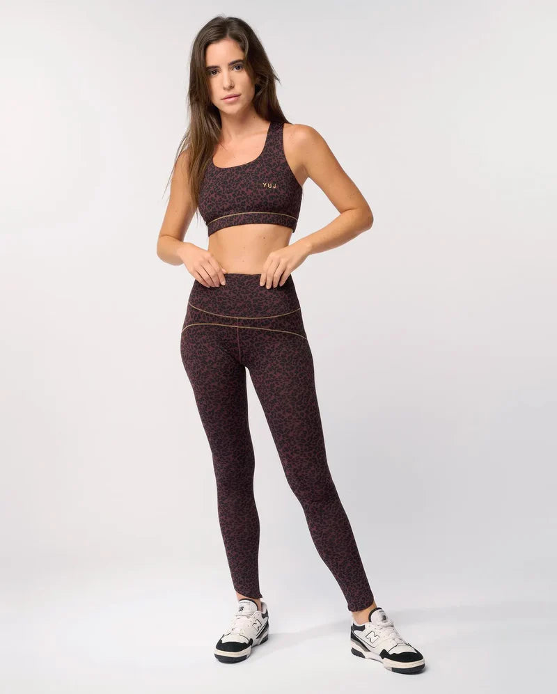 LUNA BROWN leopard yoga leggings