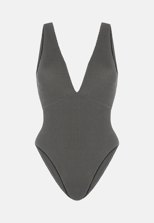 Maillot une pièce ARIEL Charcoal – taille unique et élégance naturelle