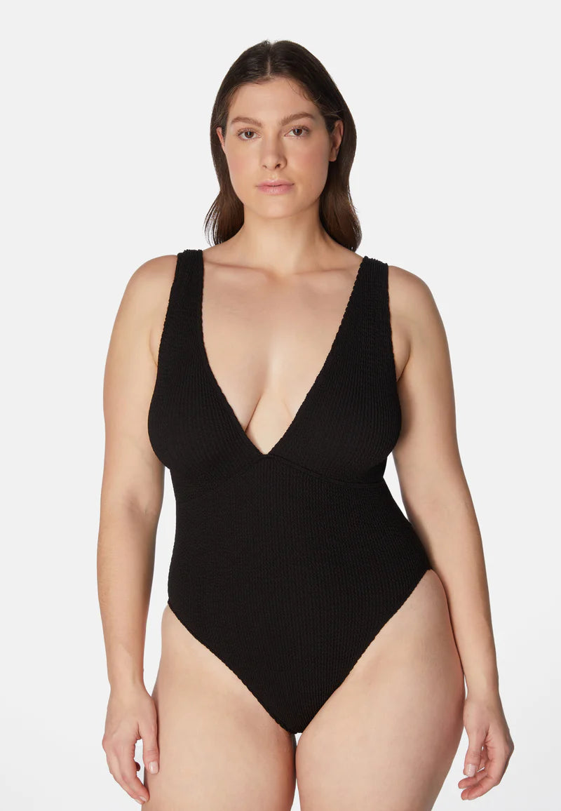 Maillot une pièce ARIEL Liquorice – taille unique et élégance intemporelle
