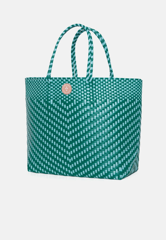 Panier WOVEN vert bleu