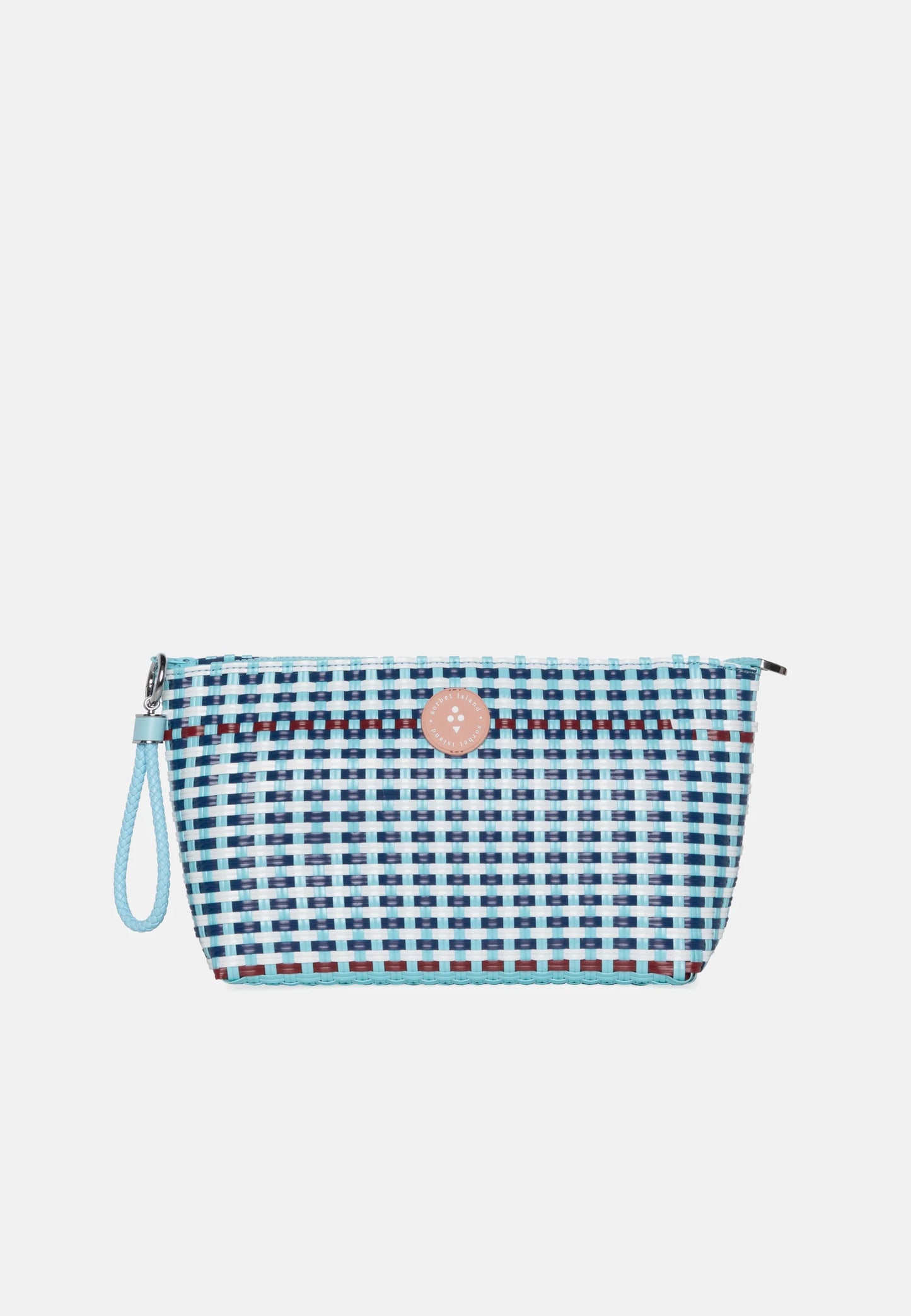 Trousse tressée WOVEN light blue