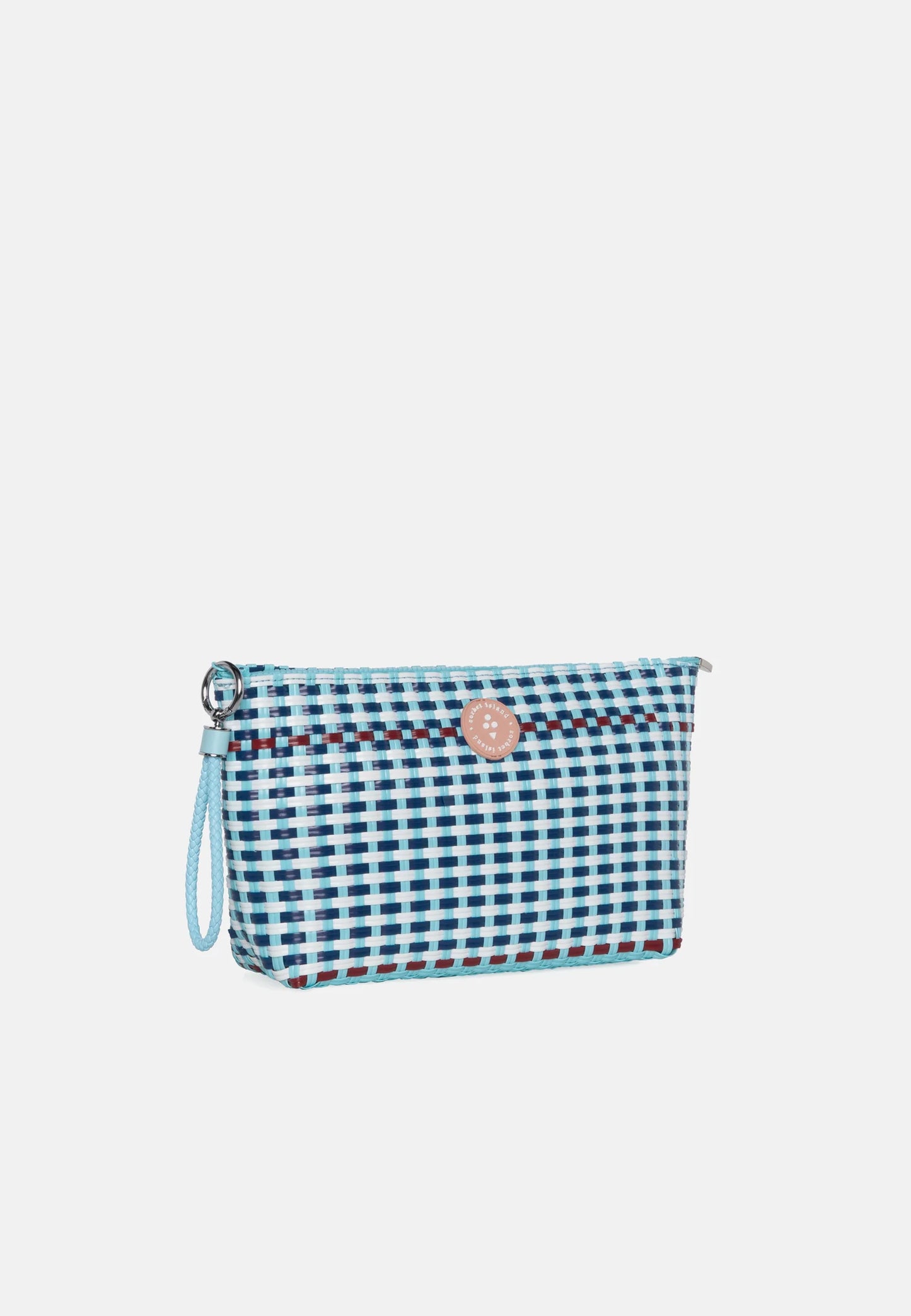 Trousse tressée WOVEN light blue
