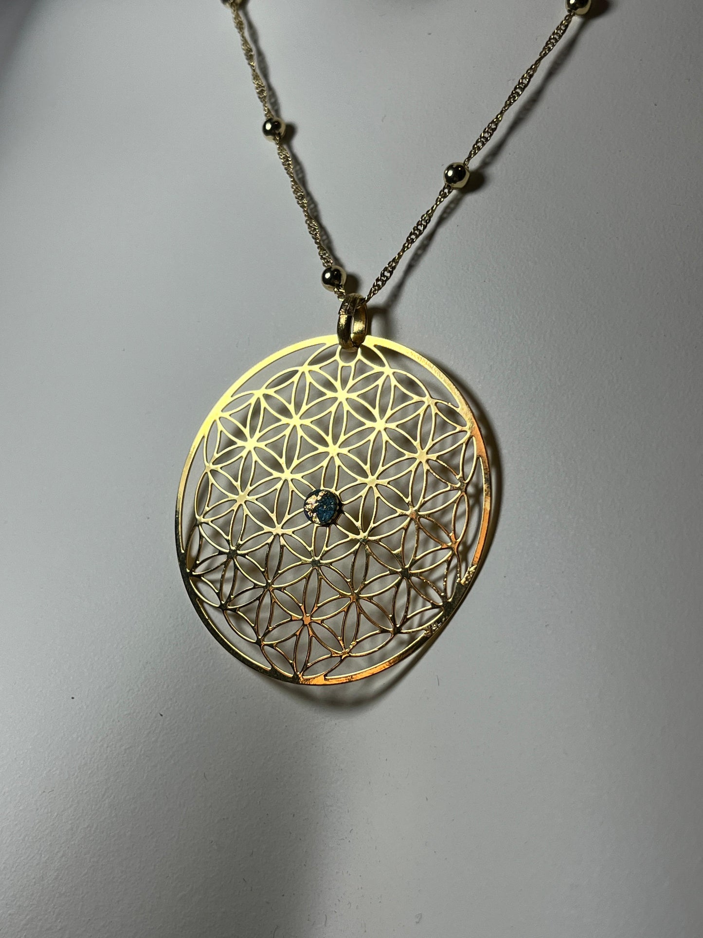 #028 LONG FLOWER OF LIFE NECKLACE