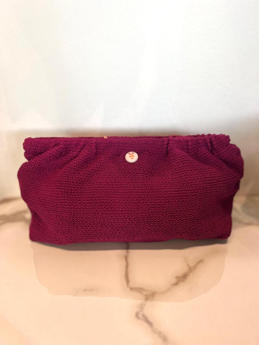 Crinkle Plum Pouch - Waterproof Interior