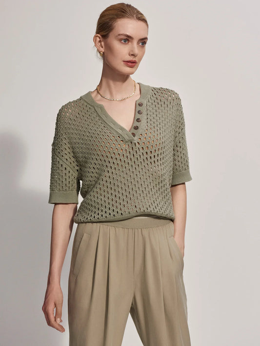 Pull EATON knit – coton ajouré et coupe décontractée