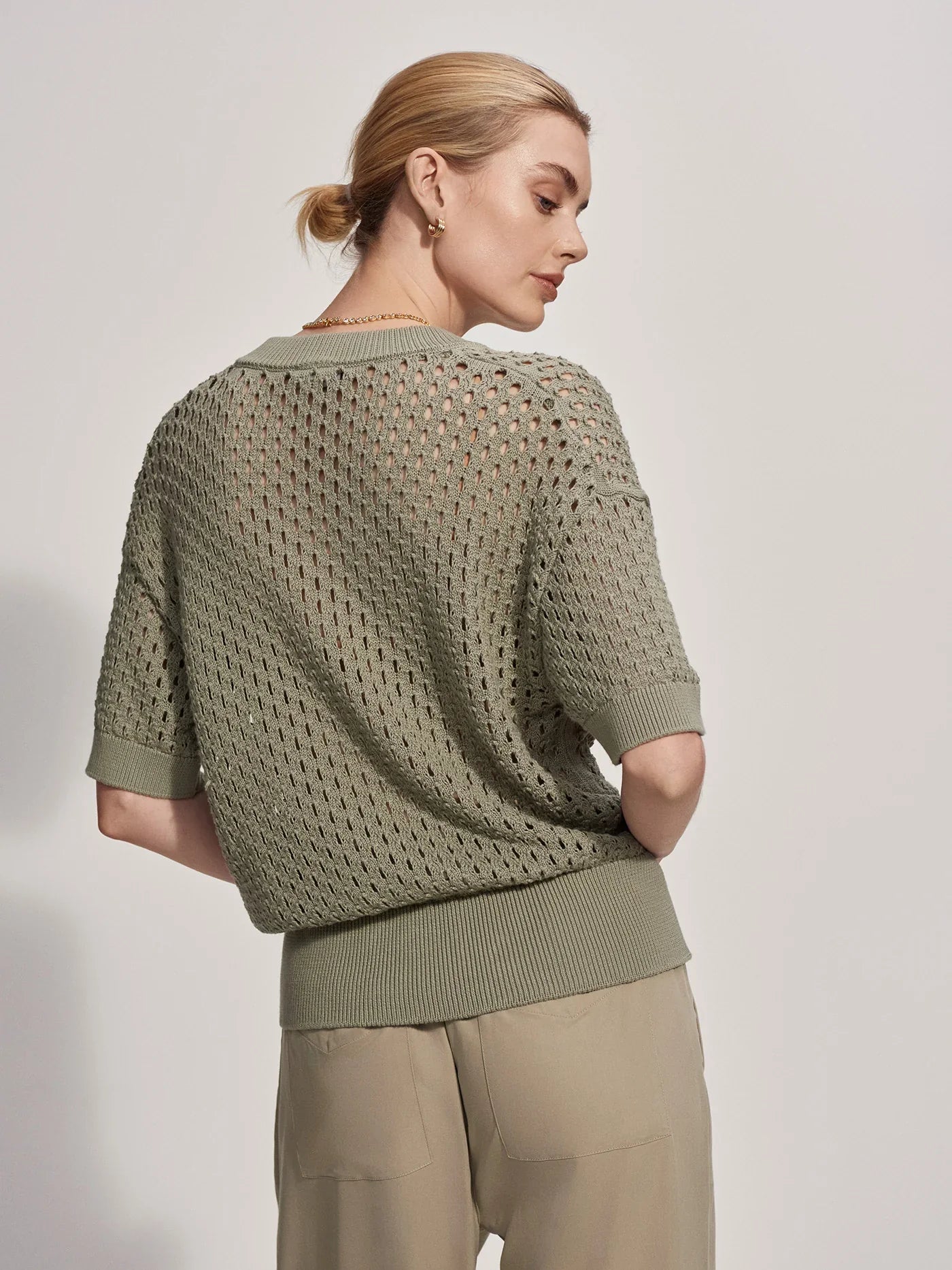 Pull EATON knit – coton ajouré et coupe décontractée