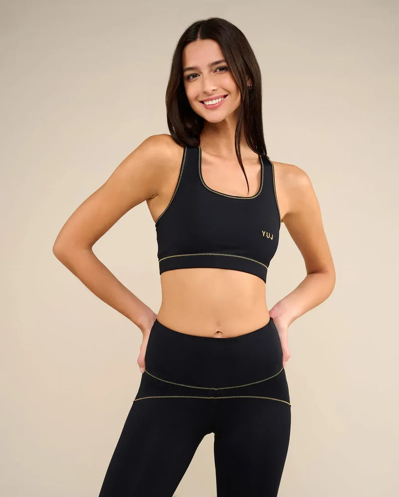 SWAN BLACK & GOLD yoga bra