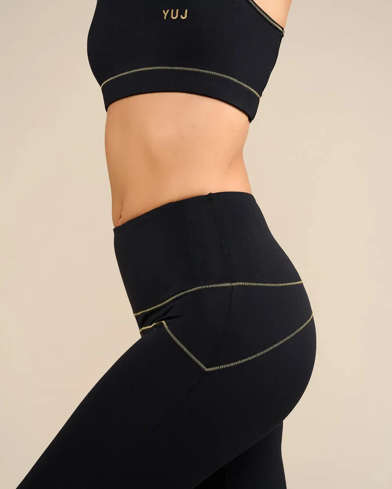 SWAN BLACK &amp; GOLD yoga leggings